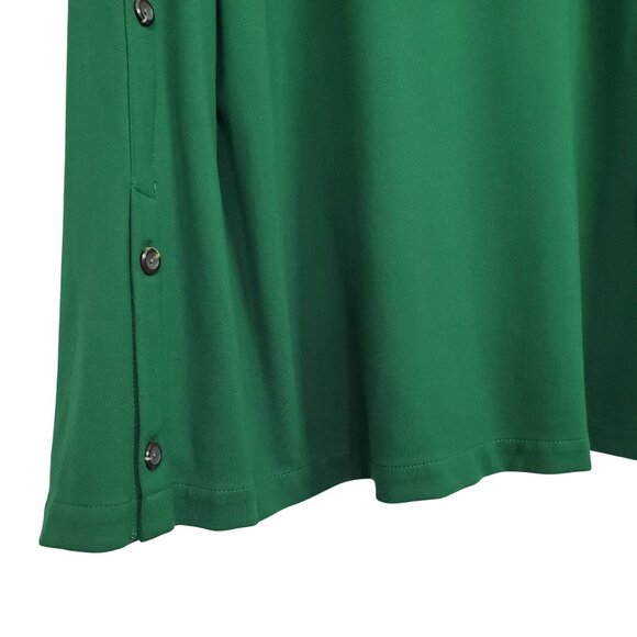 J Jill Size L Top Ponte Knit Button Accent Sleeves Long Sleeve Pullover Blouse - Picture 6 of 12